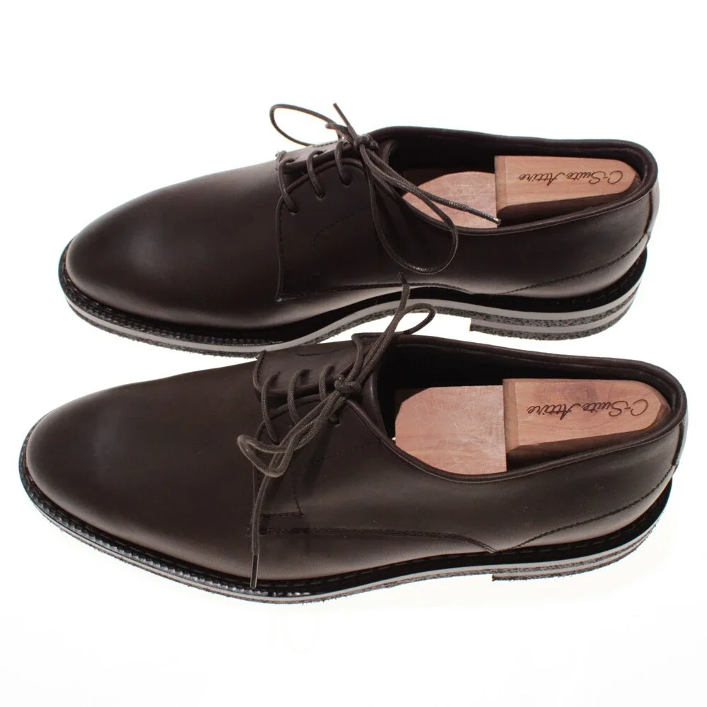 Di Bianco NWB Lace Up Derby Dress Shoes Size 9 US in Dark Brown Leather